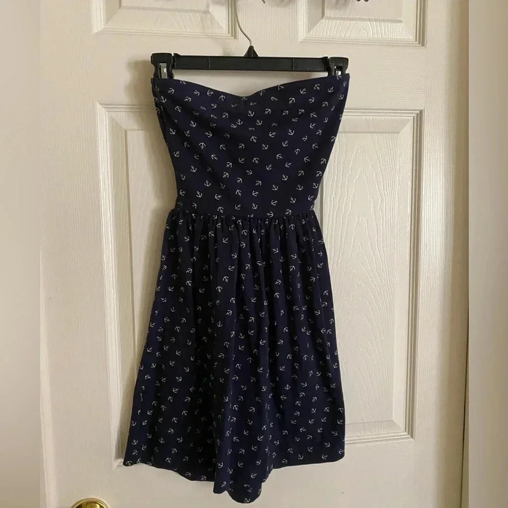 Strapless open back anchor dress NWT - Picture 1 of 5